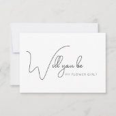 Remerciements Carte de proposition de fille de calligraphie chic (Devant)