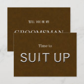 Remerciements Carte de Proposition de Garçon d'Honneur pour Mari (Devant / Derrière)