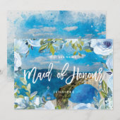 Remerciements carte de proposition florale de santorini (Devant / Derrière)