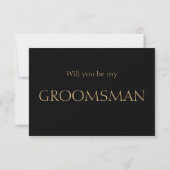 Remerciements Carte de proposition Mariage Groomsman (Dos)