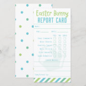 Remerciements Carte de rapport Bunny de Pâques (Devant / Derrière)