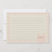 Remerciements Carte de recette de Fête des mariées de Buffalo Pl (Dos)