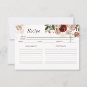 Remerciements Carte de recette de Fête des mariées florale Boho (Devant)