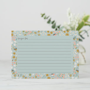 Remerciements Carte de recette Fête des mariées Florale Oiseaux