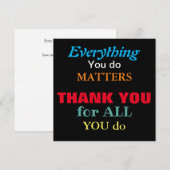 Remerciements Carte de reconnaissance (Devant / Derrière)