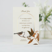 Remerciements Carte de reconnaissance de sympathie (Debout devant)