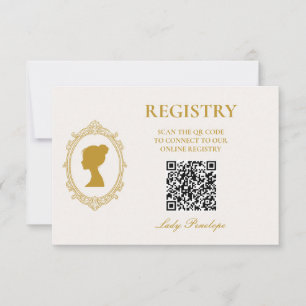 Remerciements Carte de registre de mariage élégante en damas ble