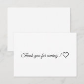 Remerciements Carte de remerciement (Devant / Derrière)