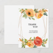 Remerciements carte de remerciement (Devant / Derrière)