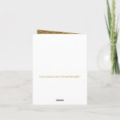 Remerciements Carte de remerciement 50 ans Ivory et Gold Floral (Dos)