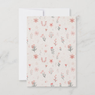 Remerciements Carte de remerciement à motif floral doux