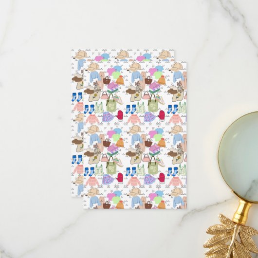 Remerciements Carte de remerciement à plat (Devant/Arrière en situation)