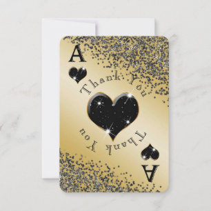 Remerciements Carte de remerciement Ace of Hearts du Casino Glam