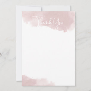 Remerciements Carte de remerciement aquarelle rose blush