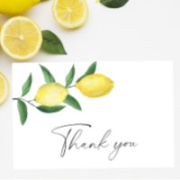 Carte de remerciement au citron