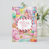 Remerciements Carte de remerciement aux enfants pour Candyland (Debout devant)