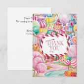 Remerciements Carte de remerciement aux enfants pour Candyland (Devant / Derrière)