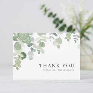 Remerciements Carte de remerciement aux feuilles tombantes de ve