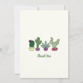 Remerciements Carte de remerciement avec cactus mignon en pot (Devant)