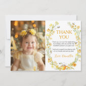Remerciements Carte de remerciement avec photo d'anniversaire Ab (Devant)