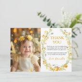 Remerciements Carte de remerciement avec photo d'anniversaire Ab (Debout devant)