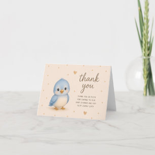 Remerciements Carte de remerciement Baby Blue Bird pour Baby Sho