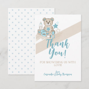 Remerciements Carte de remerciement Baby Boy Teddy bear