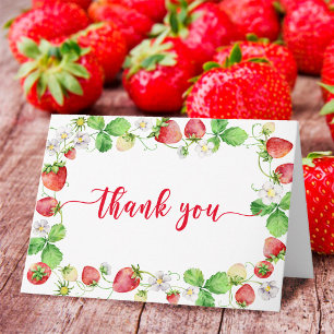 Remerciements Carte de remerciement Baby Shower Fraise