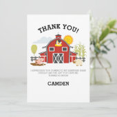 Remerciements Carte de remerciement Barnyard Bash (Debout devant)