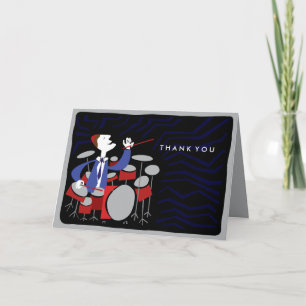 Remerciements Carte de remerciement Bat mitzvah DRUMMER Bar