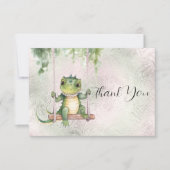Remerciements Carte de remerciement bébé crocodile (Devant)