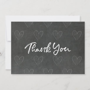 Remerciements Carte de remerciement Blackboard Design with Heart