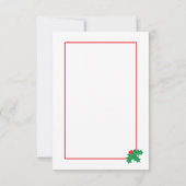 Remerciements Carte de remerciement blanc sur rouge pour célébre (Dos)