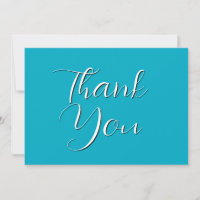 Carte de remerciement bleu ciel riche brillant