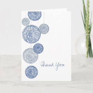 Remerciements Carte de remerciement Blue Twine Globes