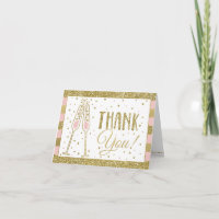 Carte de remerciement Brunch & Bubbly, Faux Paille