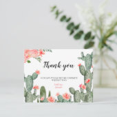 Remerciements Carte de remerciement Cactus de verdure (Debout devant)