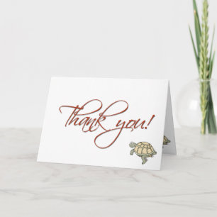 Remerciements carte de remerciement cadeau tortue
