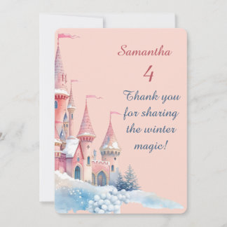 Remerciements Carte de remerciement Château d'Hiver Enchanté, Pr