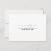 Remerciements Carte de remerciement Chic Love et Thanks Casual S (Dos)