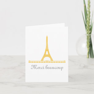 Remerciements Carte de remerciement Chic Parisien, Jaune