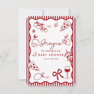 Remerciements Carte de remerciement Ciao - Baby Shower italien