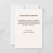 Remerciements Carte de remerciement classique (Dos)