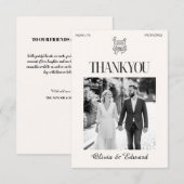 Remerciements Carte de remerciement classique (Devant / Derrière)