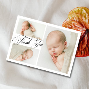 Remerciements Carte de remerciement classique pour baby shower a