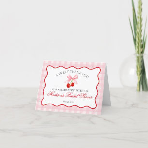 Remerciements Carte de remerciement Coquette Rose Cerise Douce 