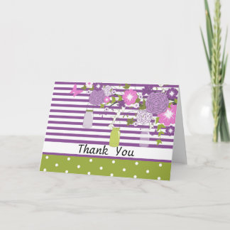 Remerciements Carte de remerciement Country Rustic Mason Jar
