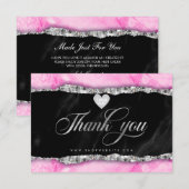 Remerciements Carte de Remerciement d'Affaires à Bordure de Marb (Devant / Derrière)