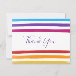Remerciements Carte de remerciement d'affaires aquarelle arc-en-