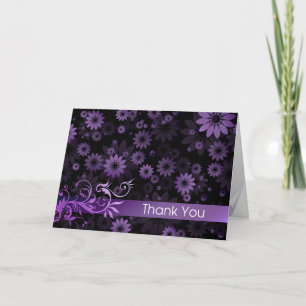 Remerciements Carte de remerciement Daises Violettes